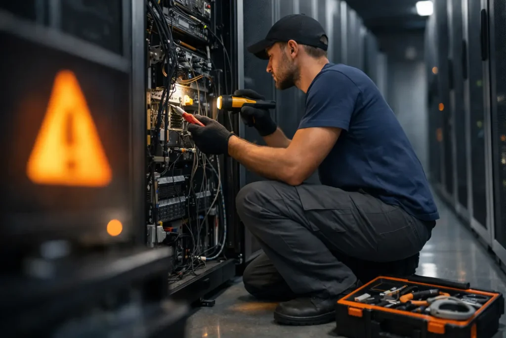 Manutenção corretiva em data center: riscos